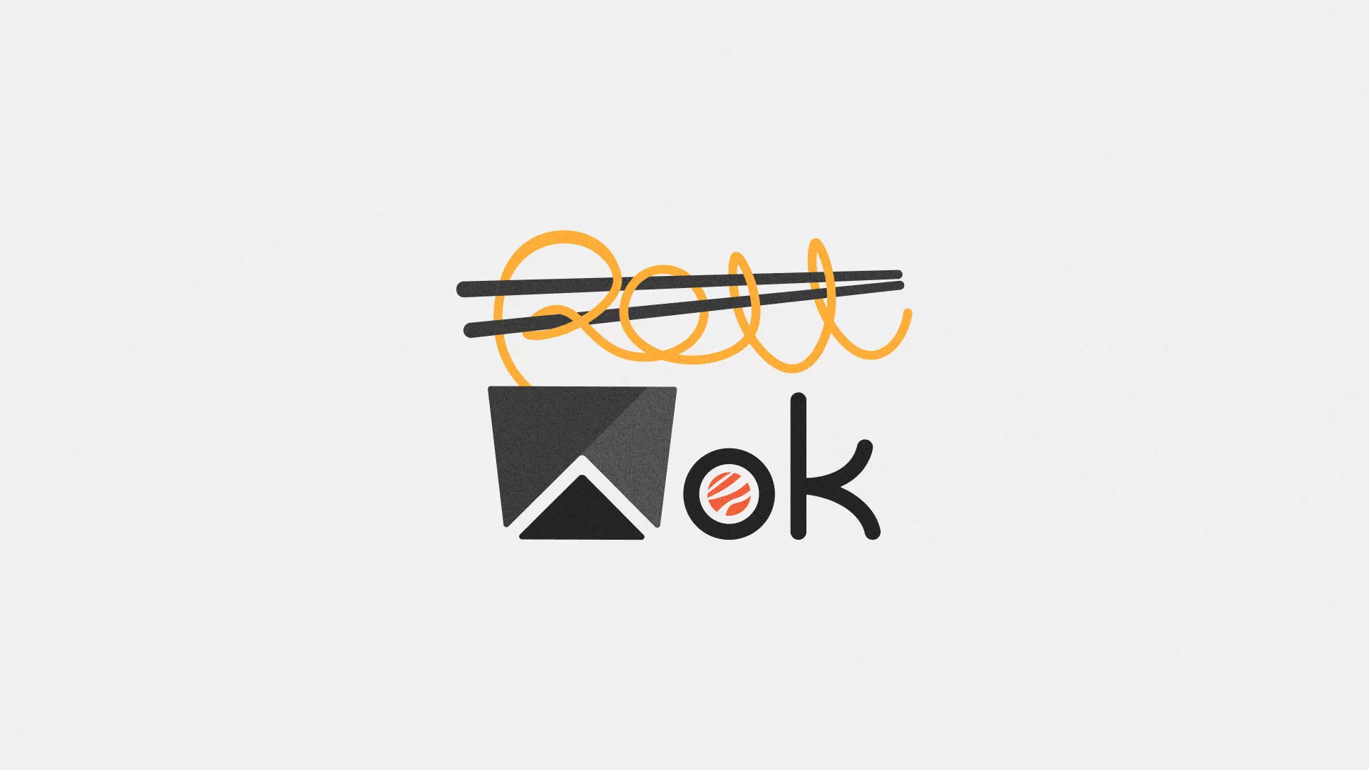 Разработка логотипа суши-бара «Roll Wok Club» в Новороссийске